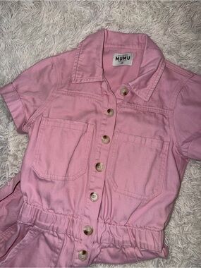 Show Me Your Mumu Light Pink Button-Up Romper